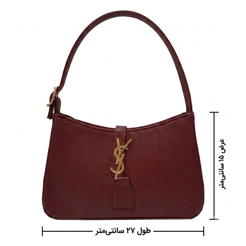 کیف زنانه دوشی مدل تک زیپ چرم زرشکی با تخفیف ویژه