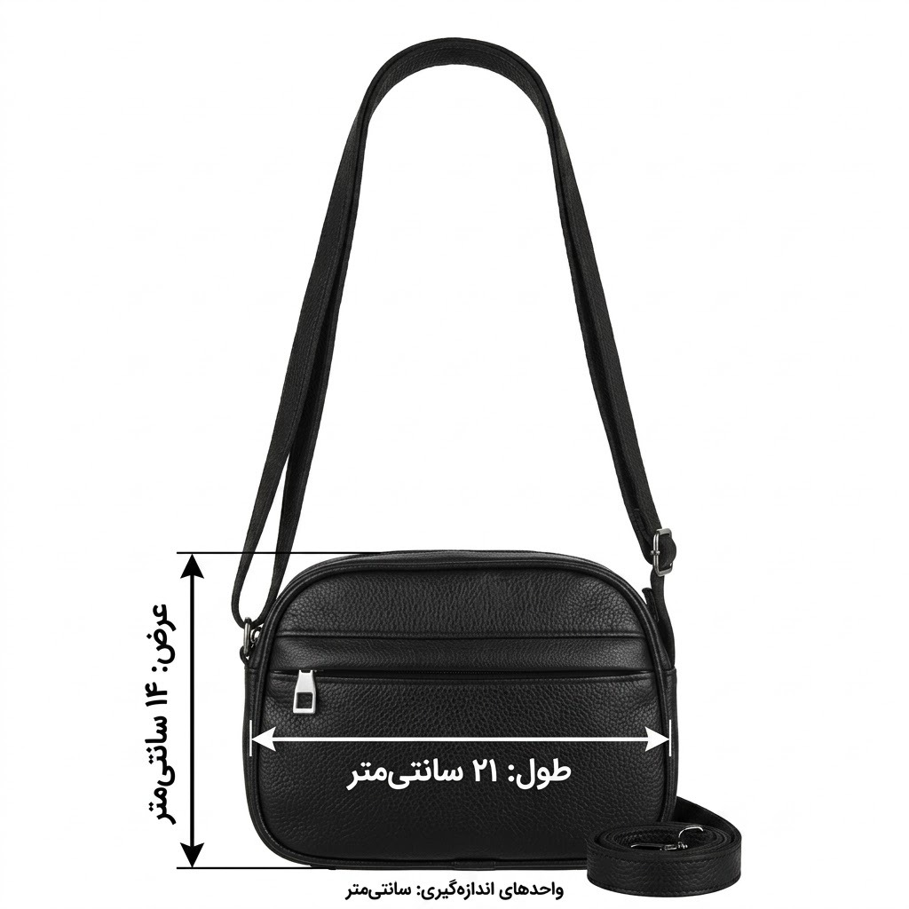 کیف زنانه دوشی مدل دو زیپ چرم با تخفیف ویژه